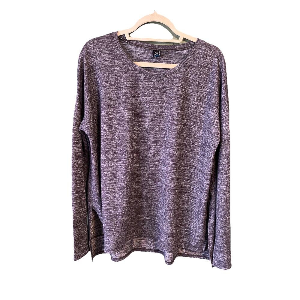 GXF Shirt Womens Size Medium Gray Tunic Pullover Casual Loose Long Sleeve Tee